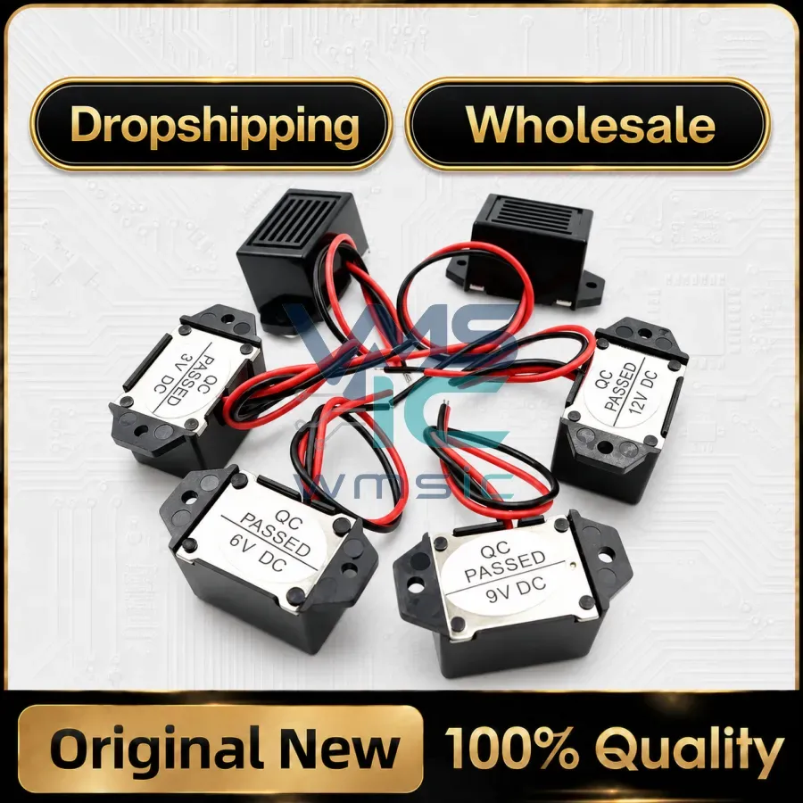 1pcs Alarm Buzzer 2315 DC 3V 6V 9V 12V 24V 90dB Mini Electronic Alarm Buzzer High Decibel Vibration Alarm Sound Line Length 10cm