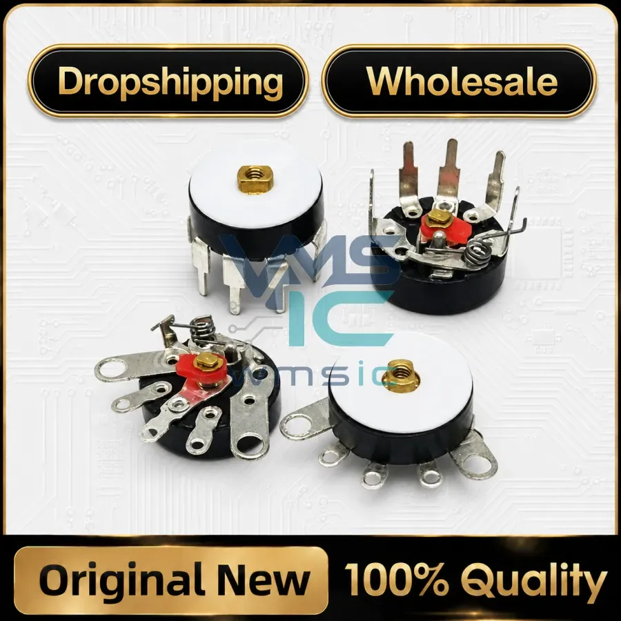 5PCS 10K 50K RV12MM Potentiometer RV12 B503 B103 B10K B50K Power Amplifier Volume Potentiometer With Switch Adjustable Resistor Package