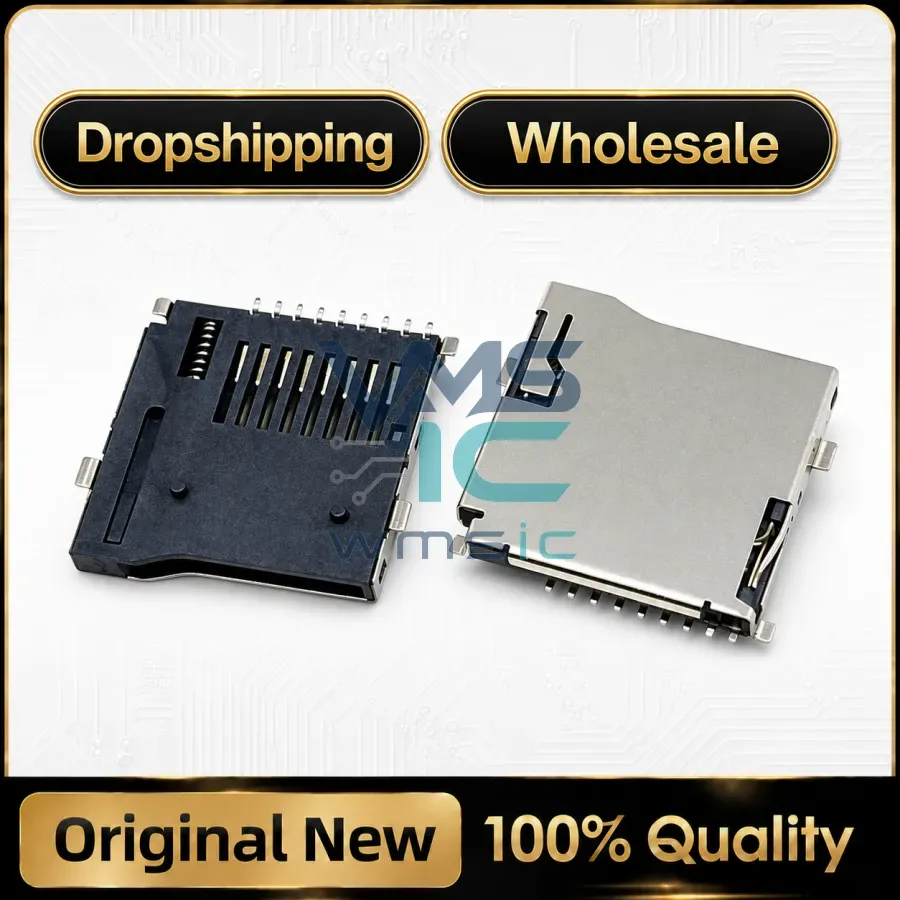 10pcs 9Pin Micro SD Card Slot Connectors, Size 14*15mm TF Card Deck, Fit For Phone, Tablet, Vehicle Navigation The pop-up Package