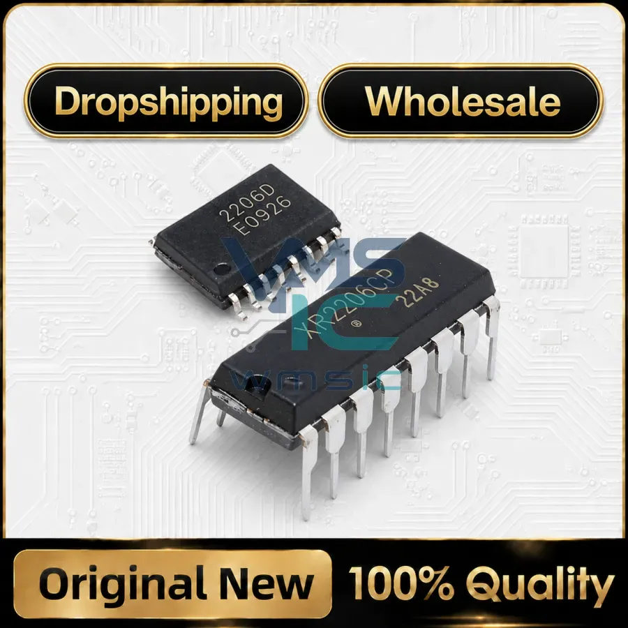 2PCS New Original XR2206CP 2206CP DIP16 XR2206D-F SOP16 Frequency synthesizer function generator chip In Stock Package
