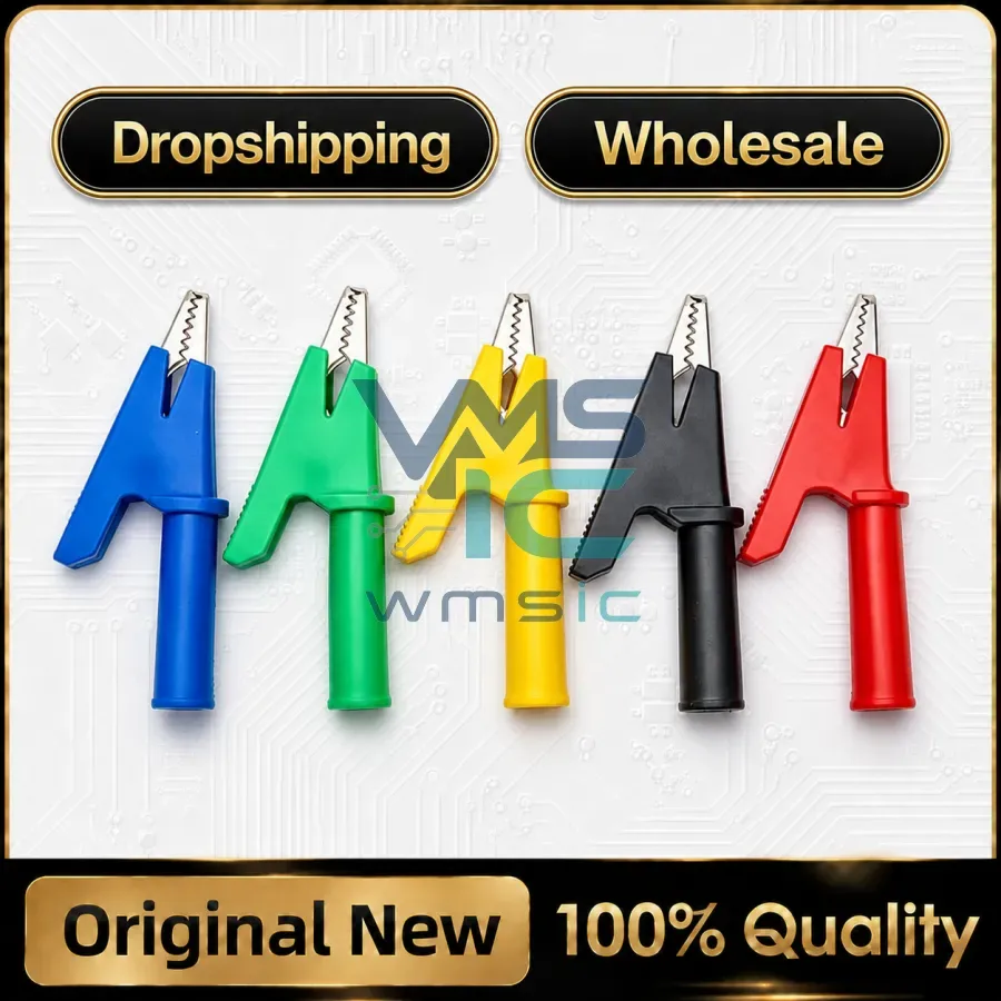 1pcs 30A 1000V Plastic Opening 10MM Round Handle Crocodile Test Adapter Clip Probe Pen Test Alligator 4mm Banana Plug Insulated Package