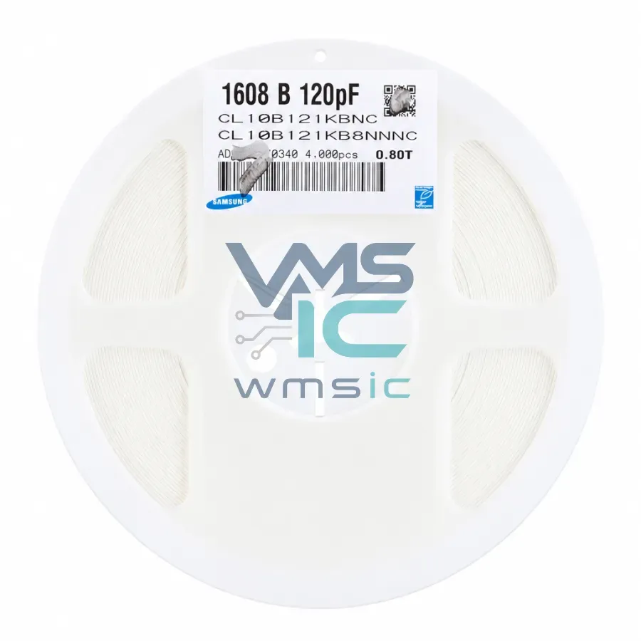 0603 MLCC SMD Capacitor 120pF 121+/ 10% 50V X7R CL10B121KB8NNNC 50pcs CL10B121KB8NNNC Package