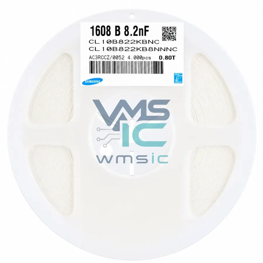 0603 SMD Capacitor 8.2nF+/ 10% 50V X7R CL10B822KB8NNNC 50pcs CL10B822KB8NNNC Package