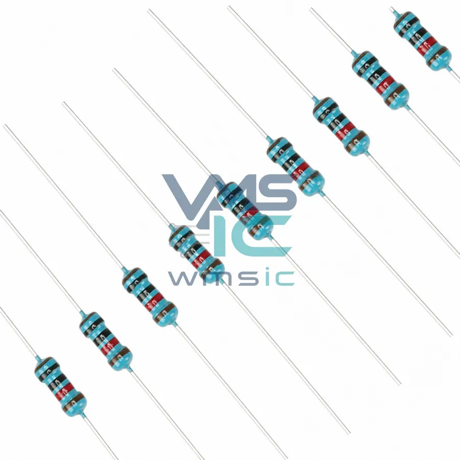 1/4W Metal Film Resistor 270 Ohm 1% Tolerance 5-Color Band 100 Pcs Package