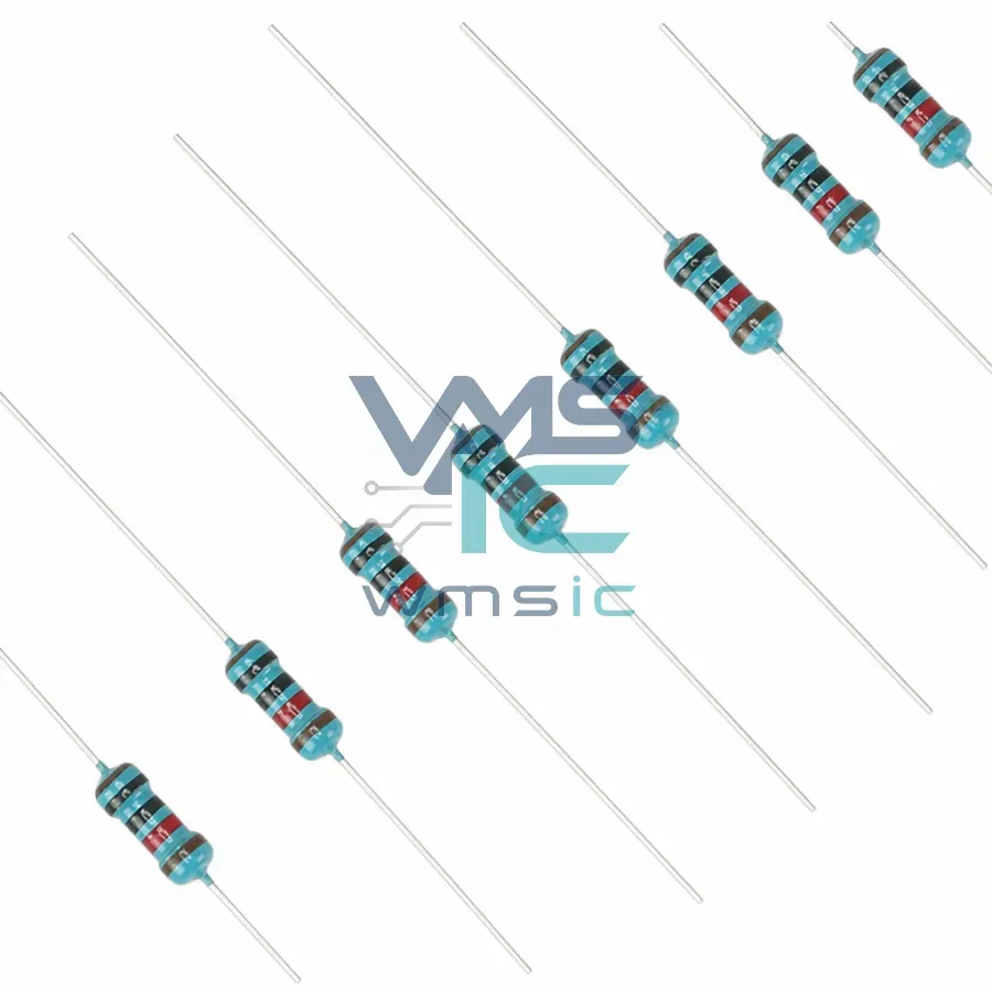 1/4W 56K Ohm Metal Film Resistor 1% Tolerance 5-Color Band 100pcs Package