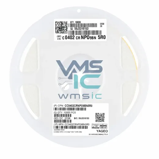 原装0402贴片电容 5pF(5R0) ±0.25pF 50V NP0 CC0402CRNPO9BN5R0