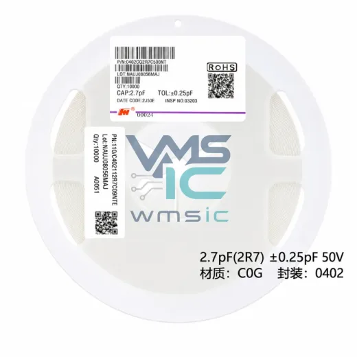 原装0402贴片电容 2.7pF(2R7) ±0.25pF 50V C0G 0402CG2R7C500NT