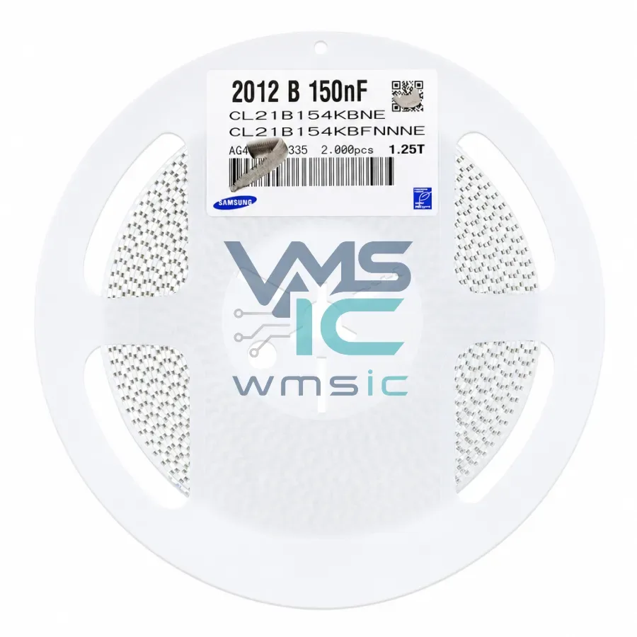 0805 SMD Capacitor 150nF 154+/ 10% 50V X7R CL21B154KBFNNNE 50pcs CL21B154KBFNNNE Package