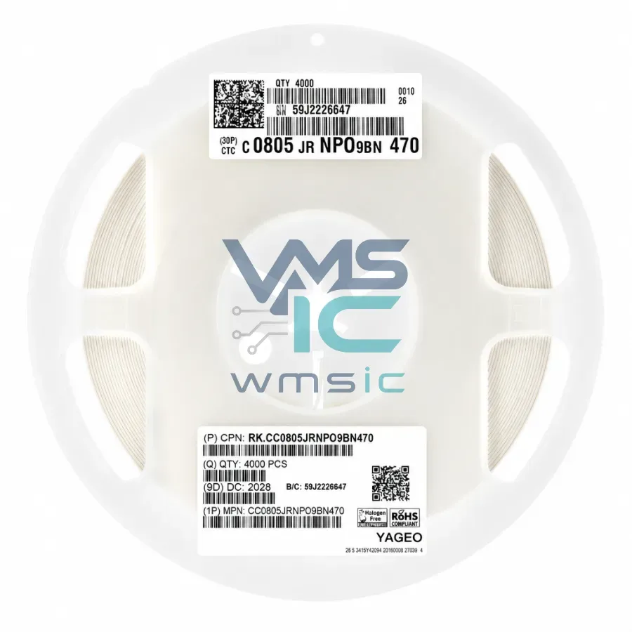 CC0805JRNPO9BN470 0805 SMD Ceramic Capacitor 47pF 470+/ 5% 50V NP0 CC0805JRNPO9BN470 Package