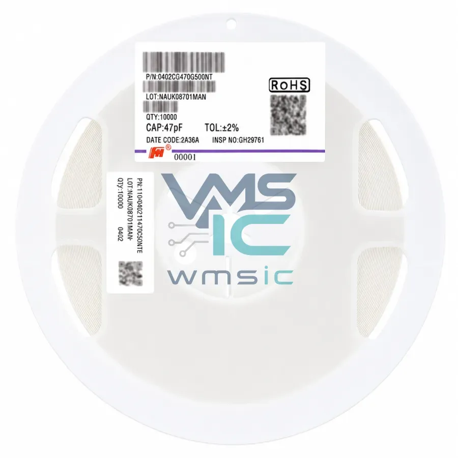 0402 SMD Capacitor 47pF+/ 2% 50V C0G 0402CG470G500NT 100Pcs 0402CG470G500NT Package