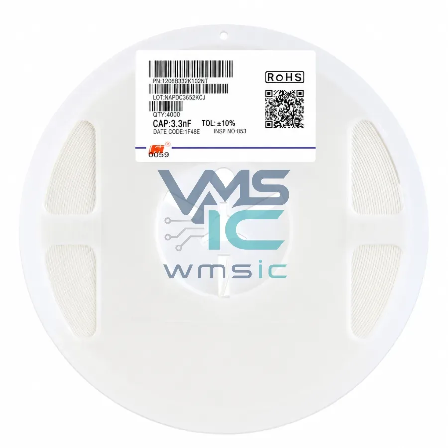 1206B332K102NT 1206 SMD Ceramic Capacitor 3.3nF 332+/ 10% 1kV X7R 10 Pcs 1206B332K102NT Package