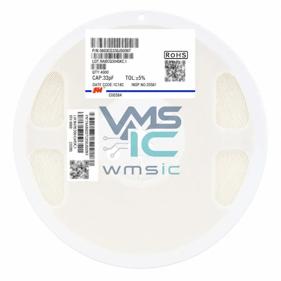 0603 SMD Capacitor 33pF 50V+/ 5% C0G 0603CG330J500NT 100 Pcs 0603CG330J500NT Package