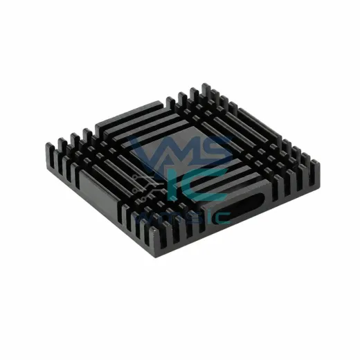 Алюминиевый радиатор 37x37x6 мм черный ребристый