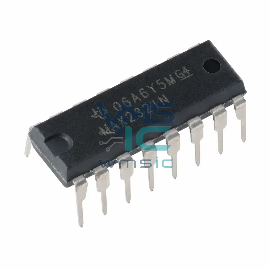 Микросхема драйвер/ресивер EIA-232 MAX232IN, DIP-16 Корпус