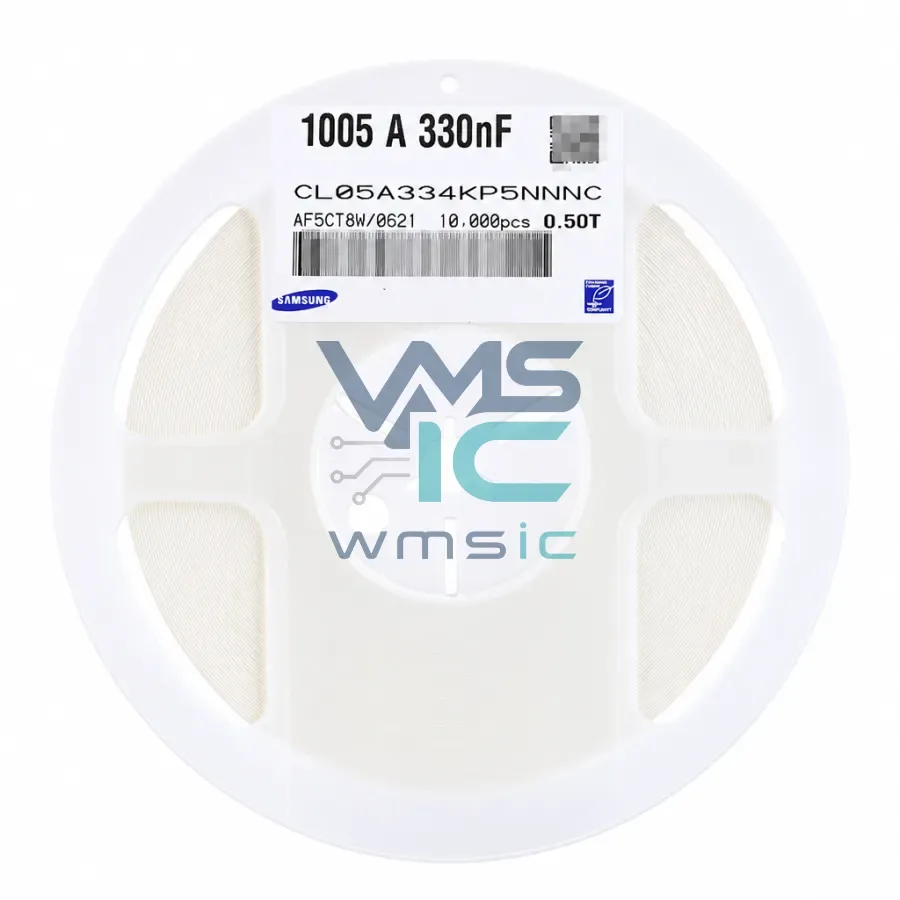 0402 SMD Ceramic Capacitor 330nF 334 10V X5R CL05A334KP5NNNC 50pcs CL05A334KP5NNNC Package