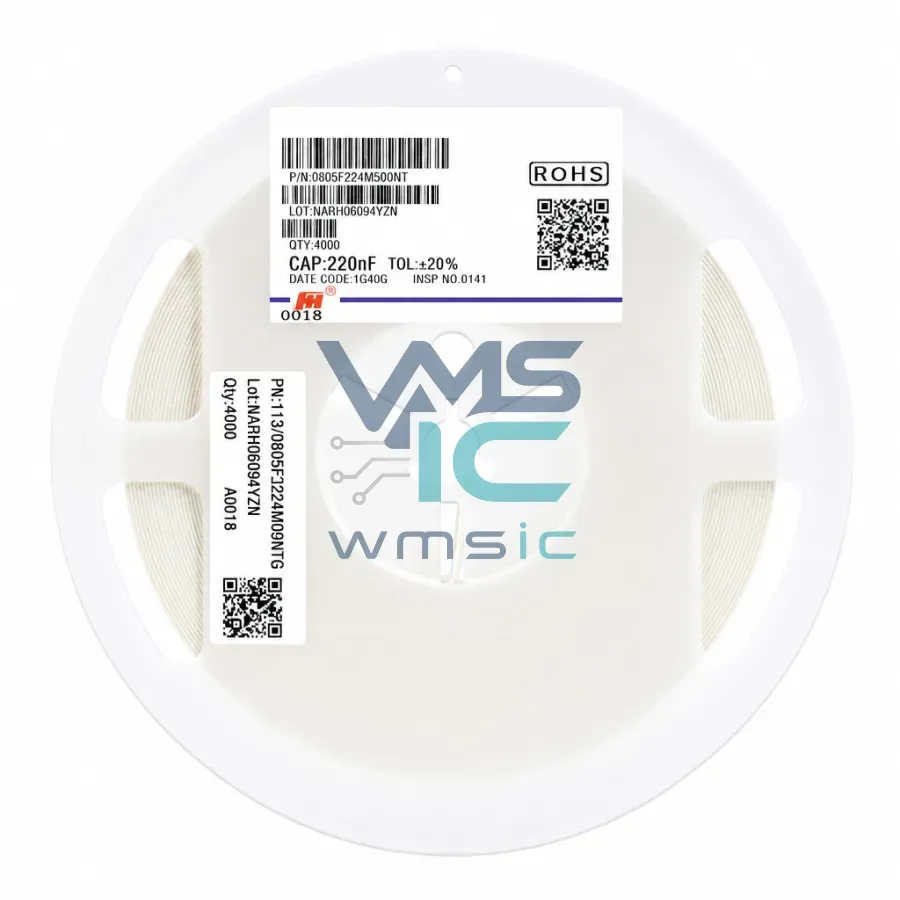 0805 SMD Ceramic Capacitor 220nF+/ 20% 50V Y5V 0805F224M500NT 50pcs 0805F224M500NT Package