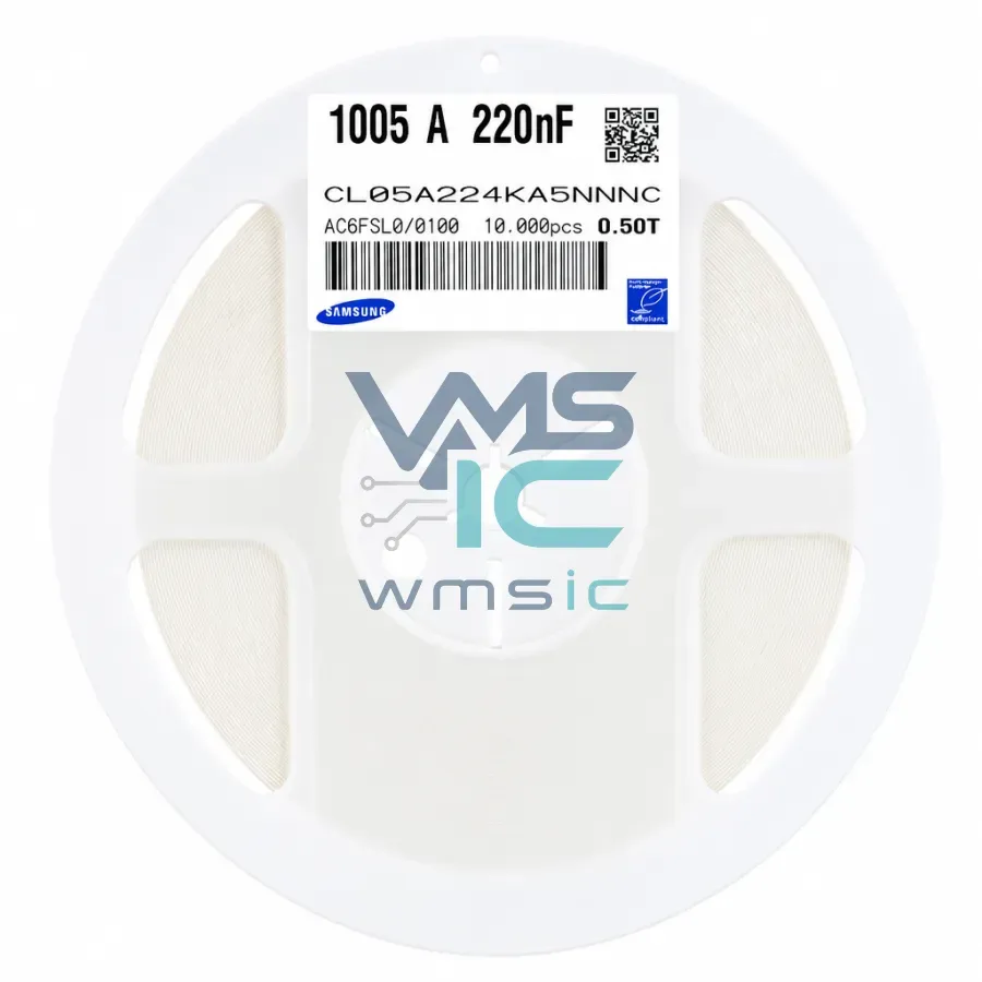 0402 SMD Ceramic Capacitor 220nF+/ 10% 25V X5R CL05A224KA5NNNC 50pcs CL05A224KA5NNNC Package