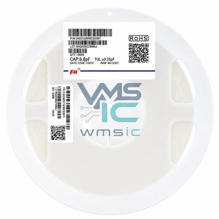 Конденсатор SMD 0402 6.8 пФ 50 В C0G (0402CG6R8C500NT), 100 шт. Корпус