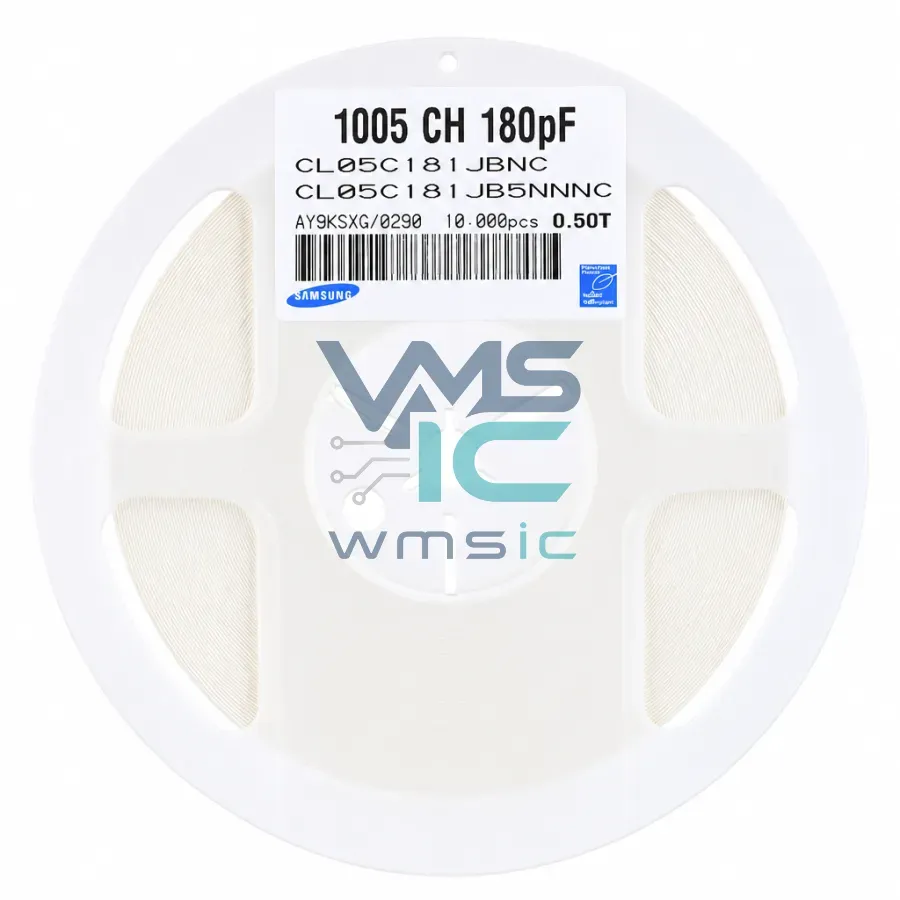 0402 SMD Capacitor 180pF 181+/ 5% 50V C0G CL05C181JB5NNNC 50pcs CL05C181JB5NNNC Package