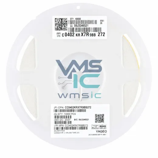原装 0402贴片电容 2.7nF(272) ±10% 50V X7R CC0402KRX7R9BB272