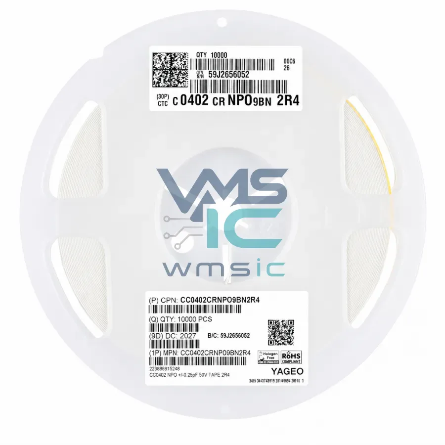 0402 SMD Capacitor 2.4pF 2R4+/ 0.25pF 50V NP0 CC0402CRNPO9BN2R4 Package