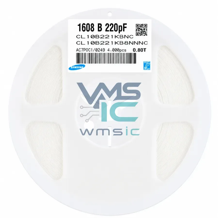 0603 SMD Capacitor 220pF 221+/ 10% 50V X7R CL10B221KB8NNNC 50pcs CL10B221KB8NNNC Package