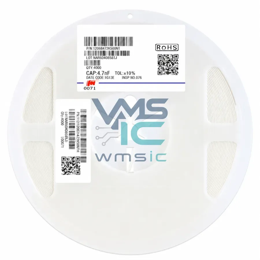 1206 SMD Capacitor 4.7nF 472+/ 10% 50V X7R 1206B472K500NT 10pcs 1206B472K500NT Package