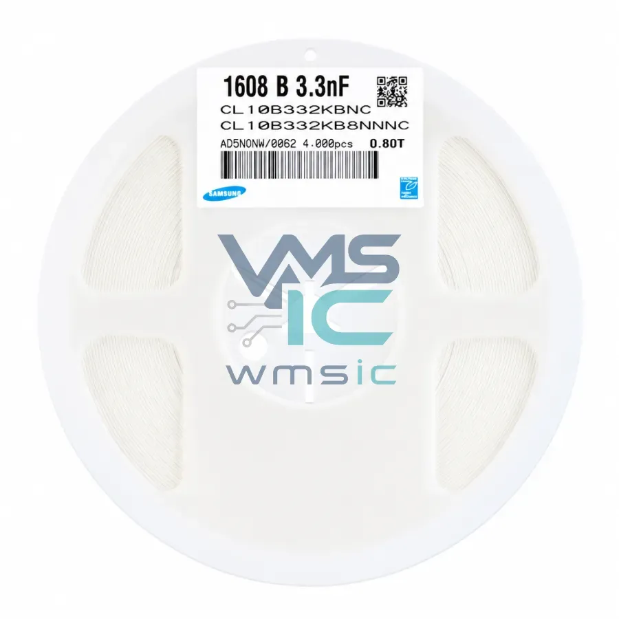0603 SMD Capacitor 3.3nF+/ 10% 50V X7R CL10B332KB8NNNC 50pcs CL10B332KB8NNNC Package