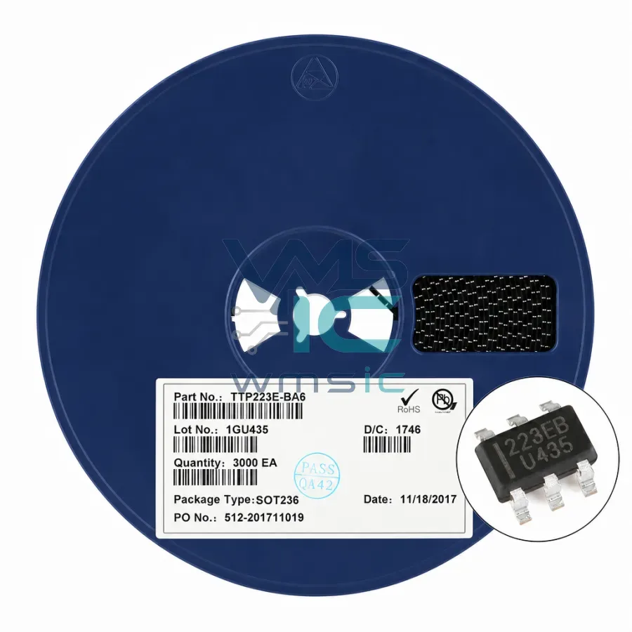 Сенсорная микросхема TTP223E-BA6, SOT23-6 Корпус