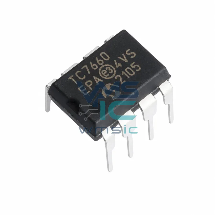 Преобразователь напряжения с накачкой заряда TC7660EPA, 1.5В-10В, PDIP-8 Корпус