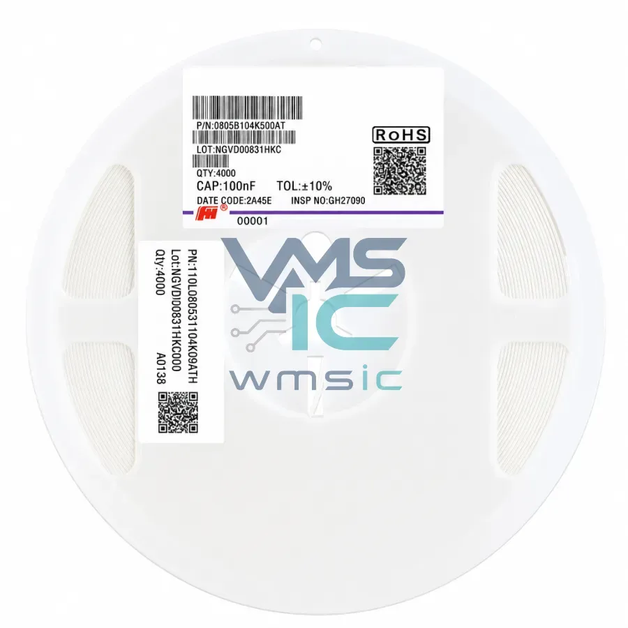 0805 SMD Ceramic Capacitor 100nF 50V X7R 0805B104K500AT - 50PCS 0805B104K500AT Package