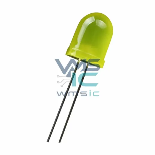 原装正品 10MM/F10直插圆头LED灯珠黄发黄 黄色发光二极管 长�