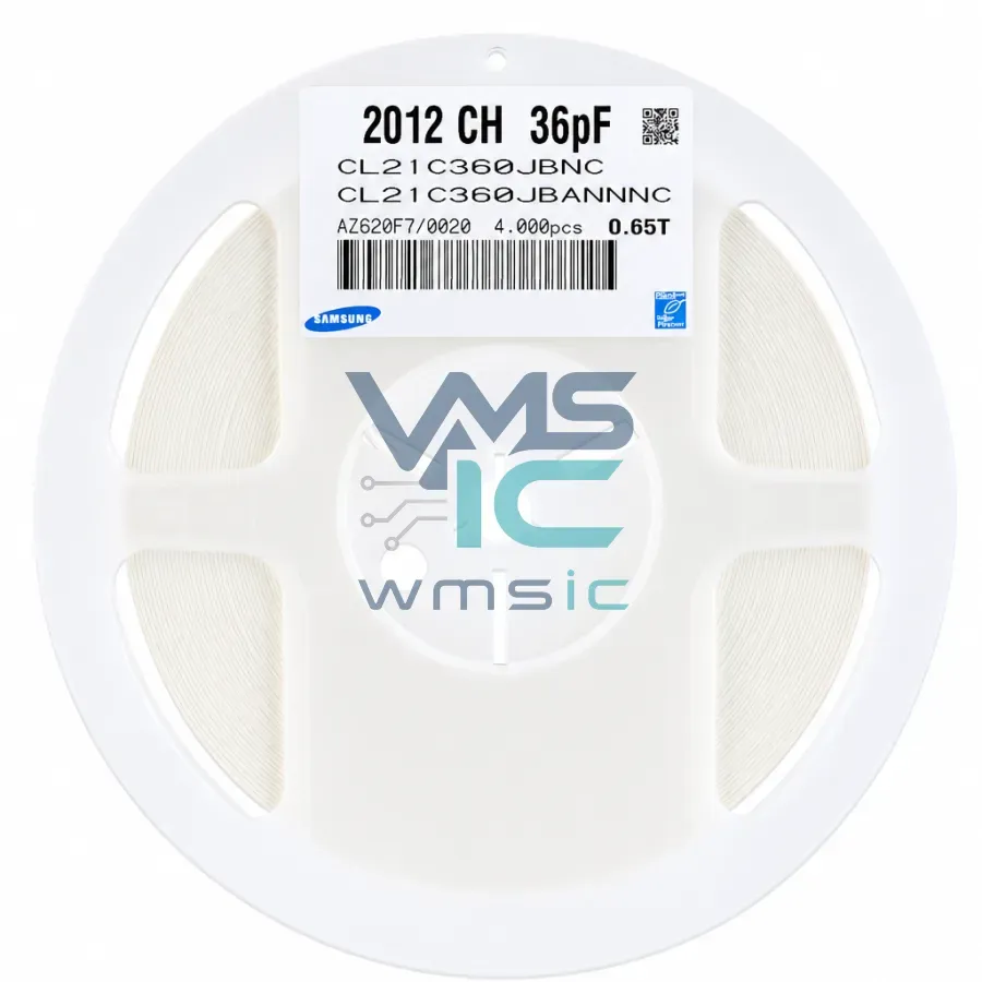0805 SMD Capacitor 36pF 360+/ 5% 50V C0G CL21C360JBANNNC 50pcs CL21C360JBANNNC Package