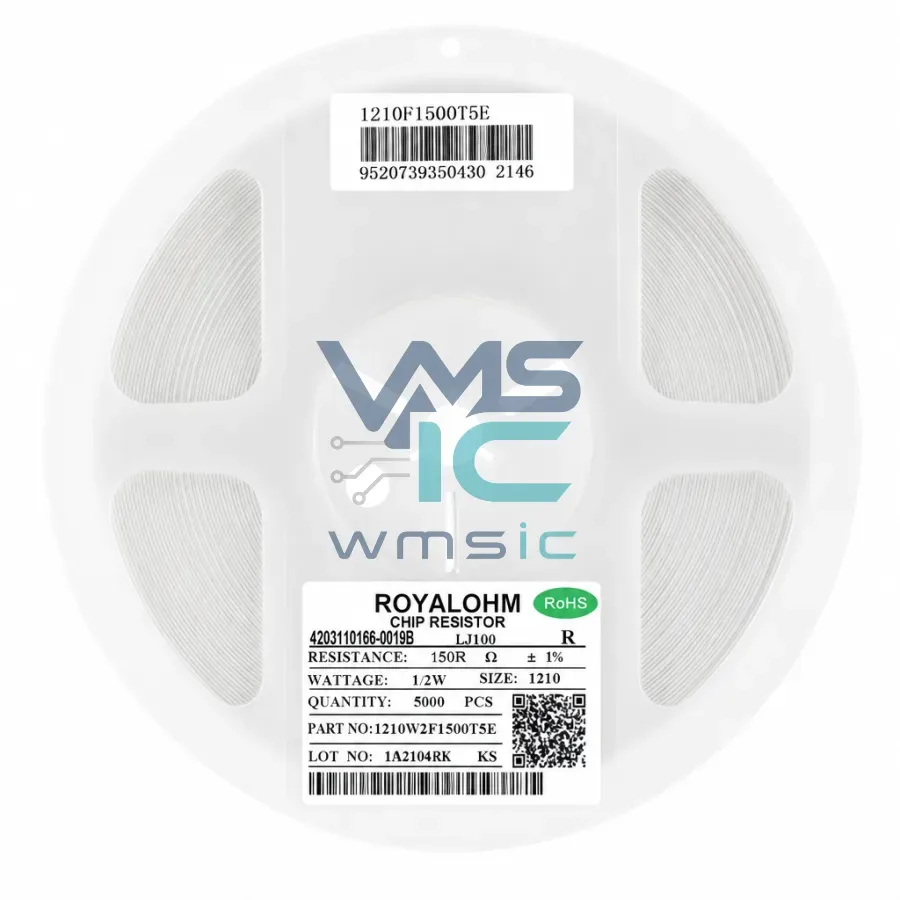 1210W2F1500T5E 1210 SMD Resistor 150 Ohm+/ 1% 0.5W 10pcs 1210W2F1500T5E Package