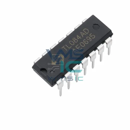 Маломощный операционный усилитель TL084AD, 4 канала, JFET, DIP-14