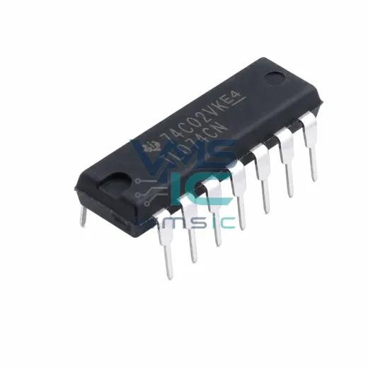 Малошумящий операционный усилитель TL074CN, JFET-вход, 4-канальный, PDIP-14