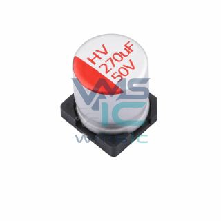 270uF 50V+/- 20% Electrolytic Capacitor HV1H277M1010PZ SMD D10xL10mm Package