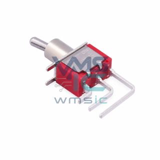1M Series Miniature Toggle Switch 1MS1T2B4M6QES Right Angle Through Hole 12.7x6.9mm Package