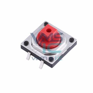 Through Hole Tactile Switch 12x12x7.3mm TS1273FTCJ Through Hole-4P 12x12mm Package