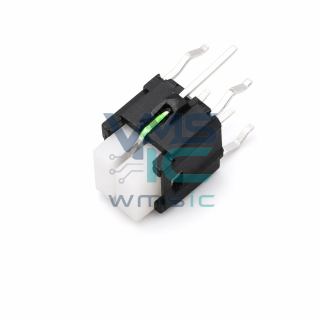 Illuminated Push Button Switch Green LED K6-6141D04 Through Hole 7x6mm Package